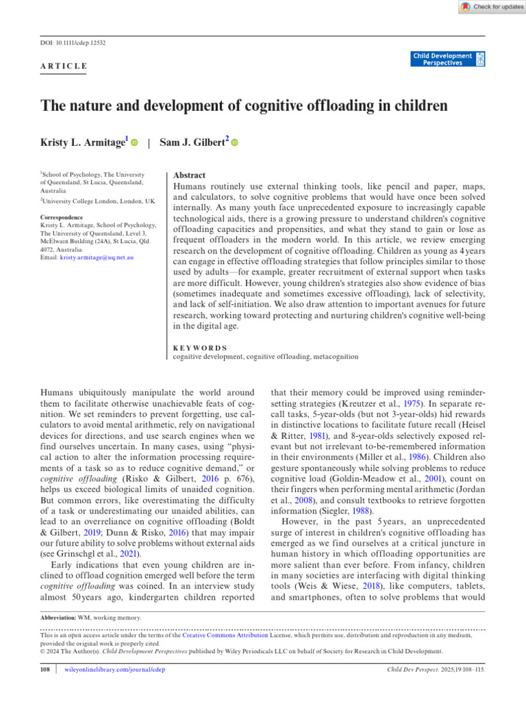 Article 1 2 | PDF | Metacognition | Cognition