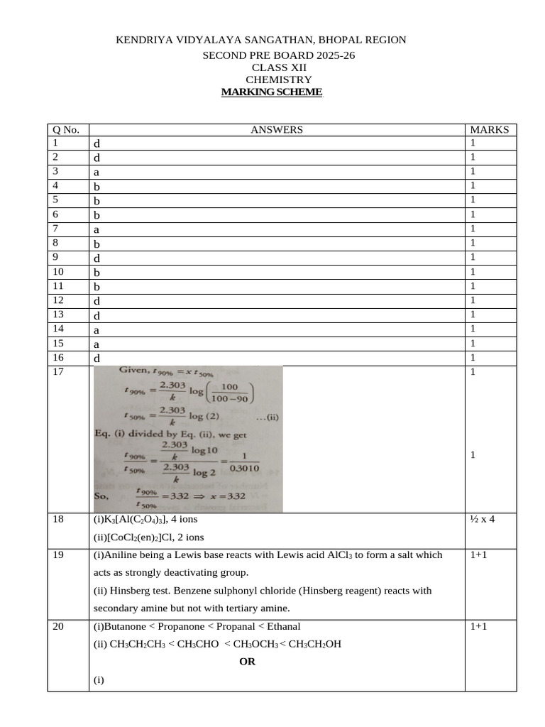 Ms Set 1 Chem PB 2 - Xii 2025-26 | PDF | Amine | Molecules