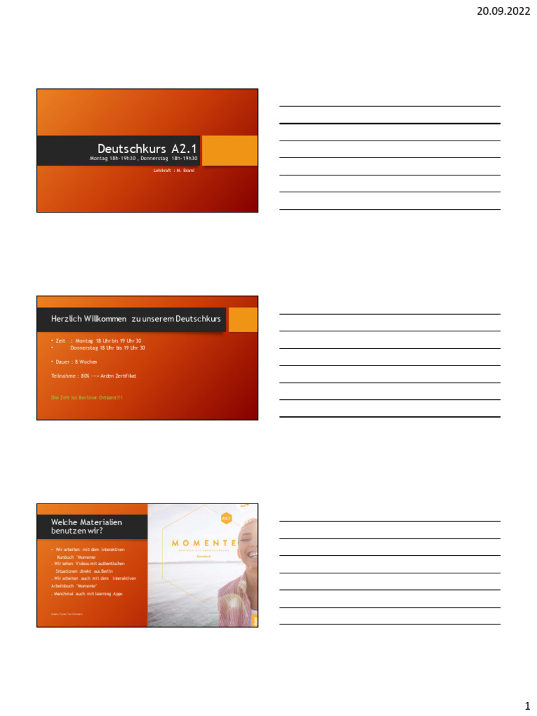 Handzettel Zum Kurs | PDF