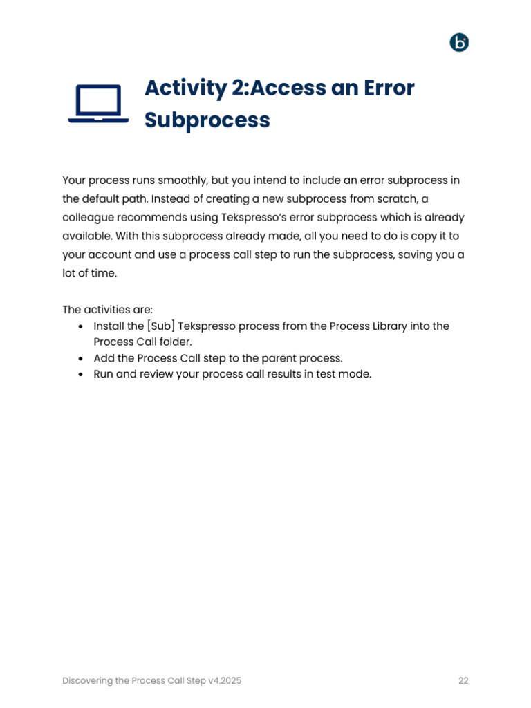 Activity 2 Access An Error Subprocess - v04.2025 | PDF | Software | Ibm ...