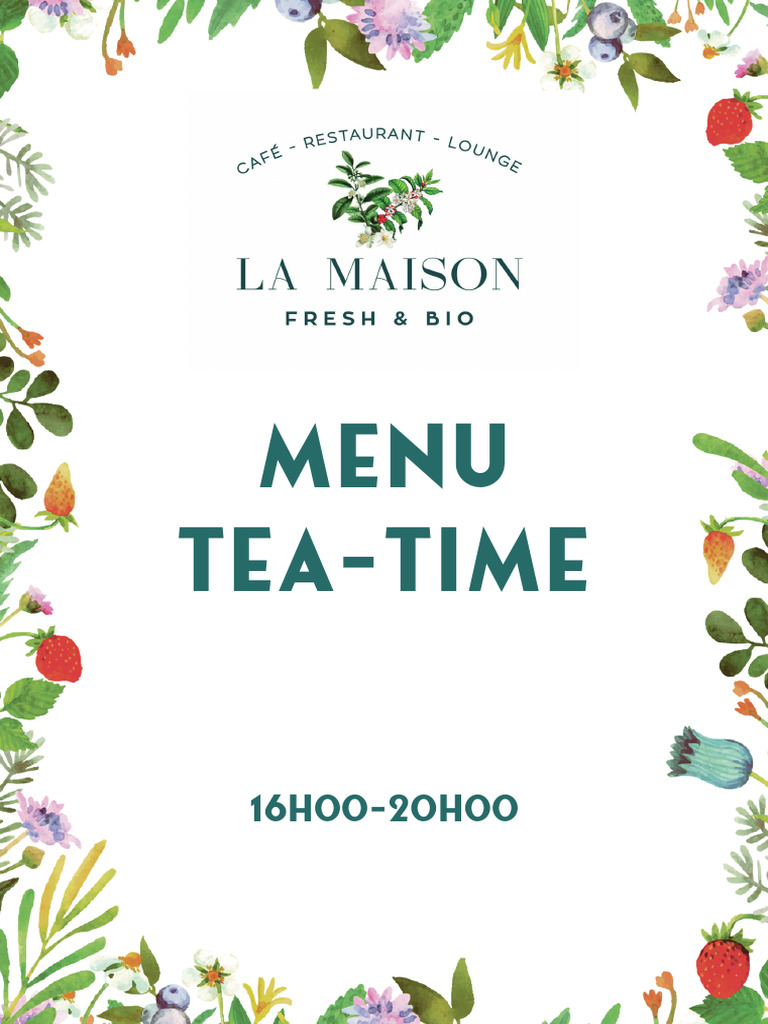 Menu Tea Time V8 1 2 1 | PDF