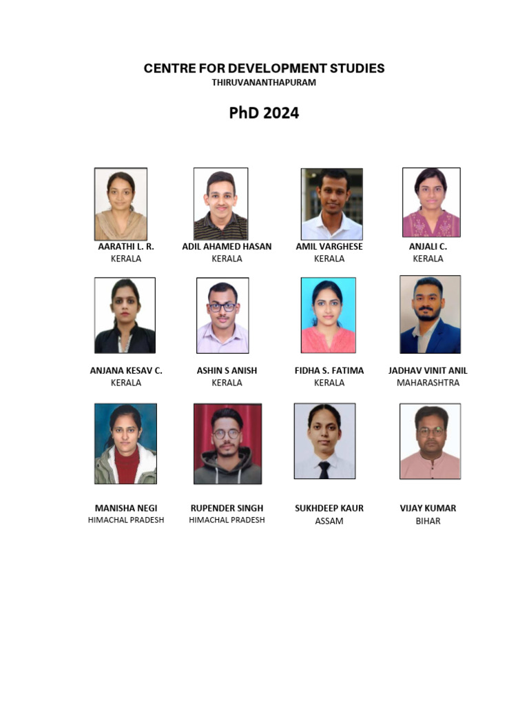 Students PHD 2024 | PDF