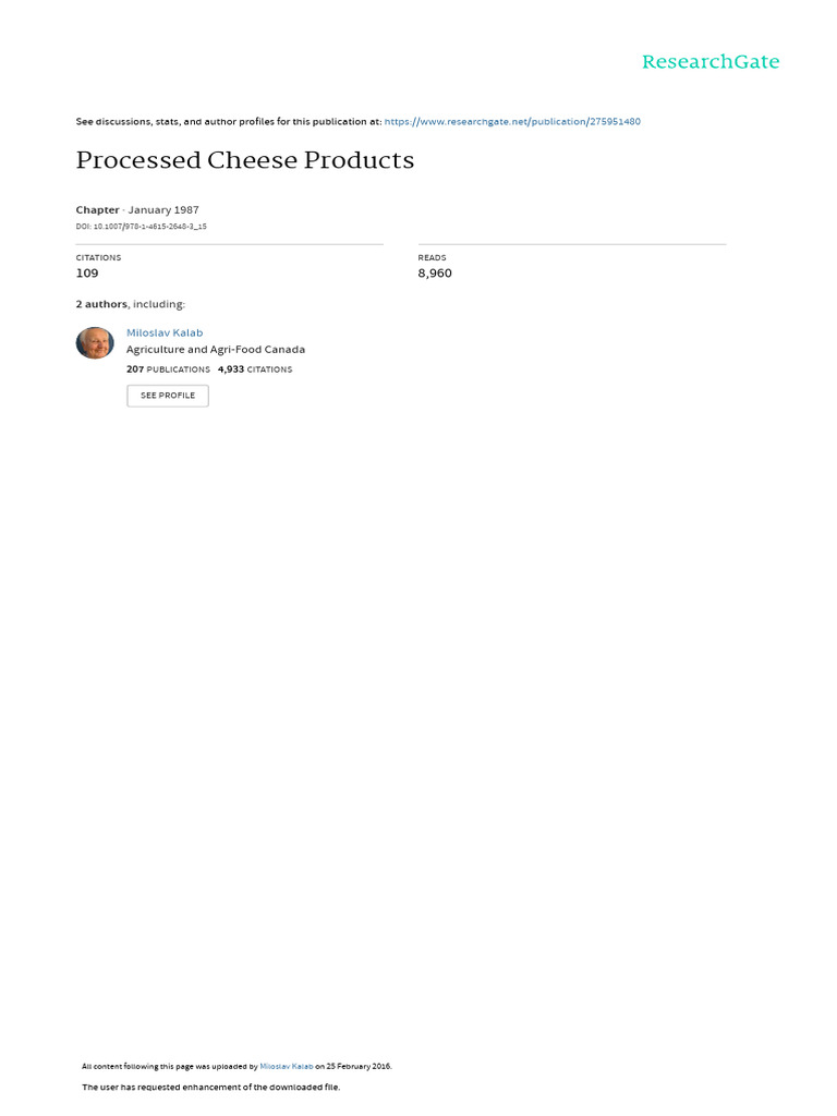 Capitolo 15 Processed Cheese | PDF