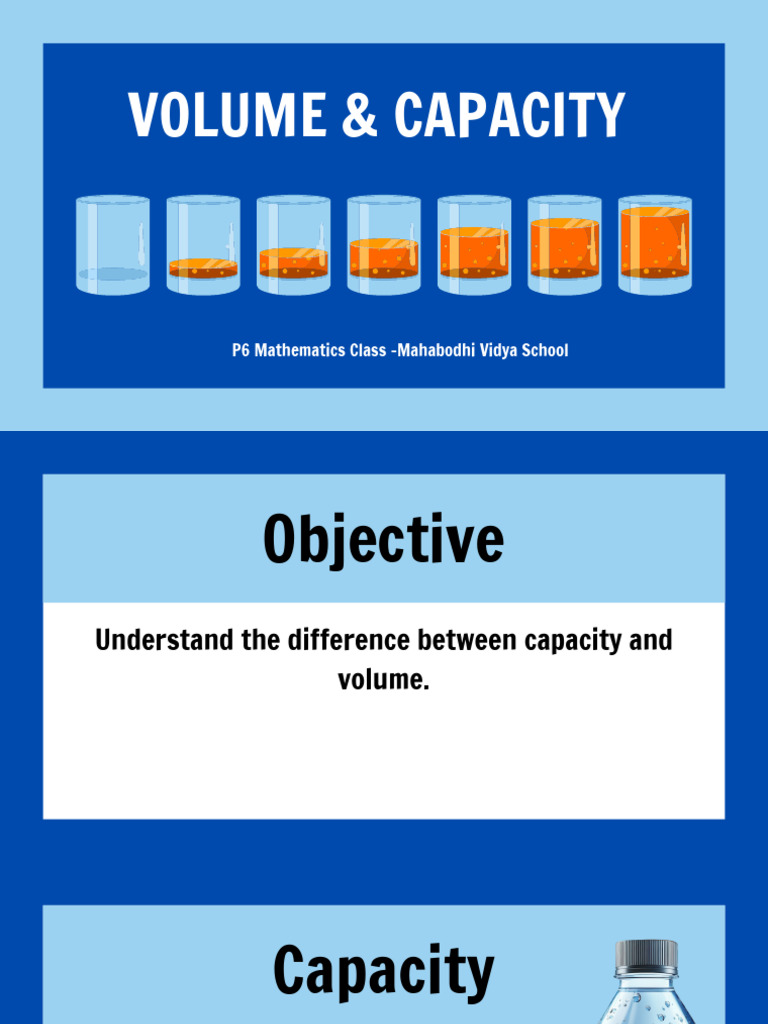Volume & Capacity | PDF