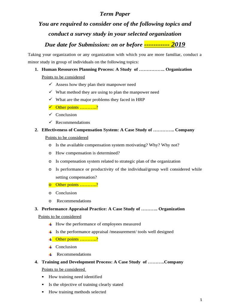 Assignment Group Term Paper | PDF | Performance Appraisal | Human Resources