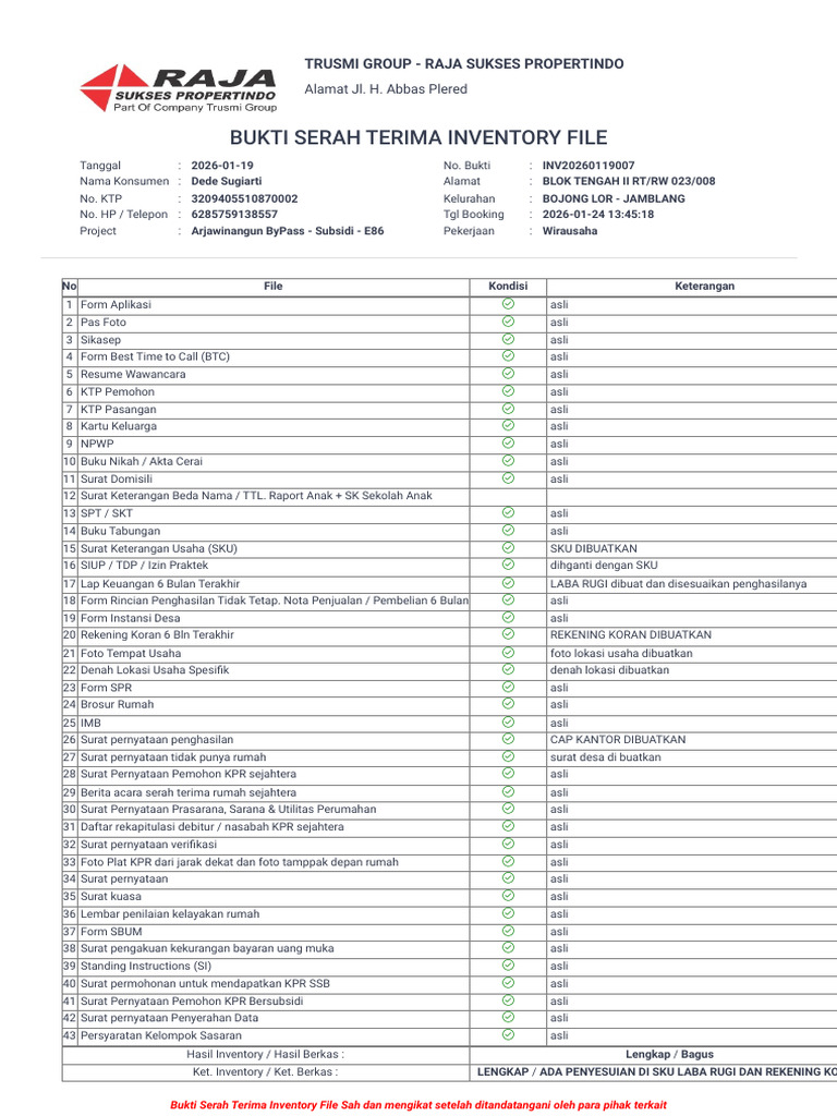 Print Out Inventory File | PDF