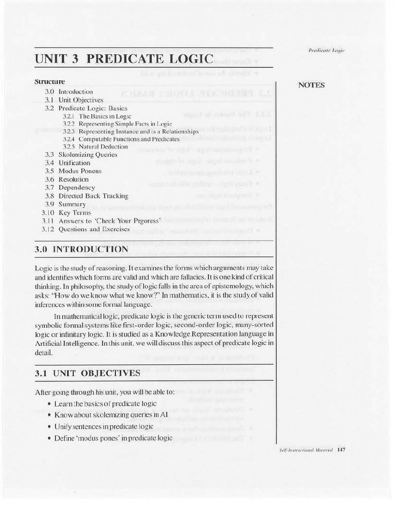 Chapter III - Predicate Logic | PDF