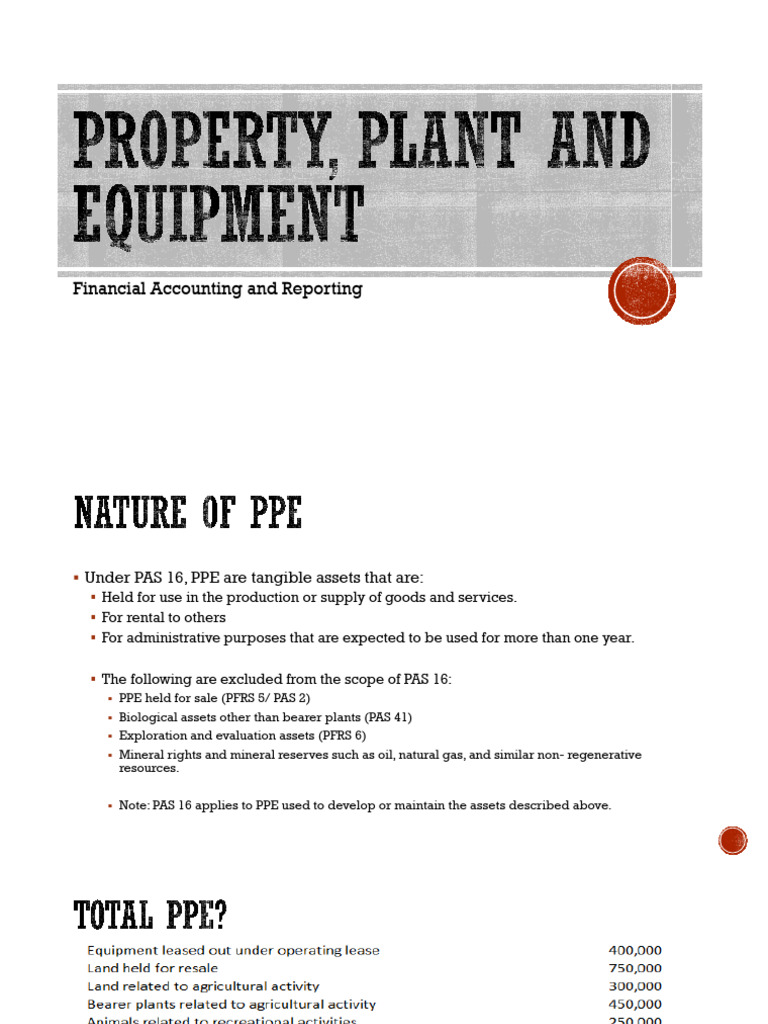 Property Plant and Equipment | PDF | Depreciation | Expense