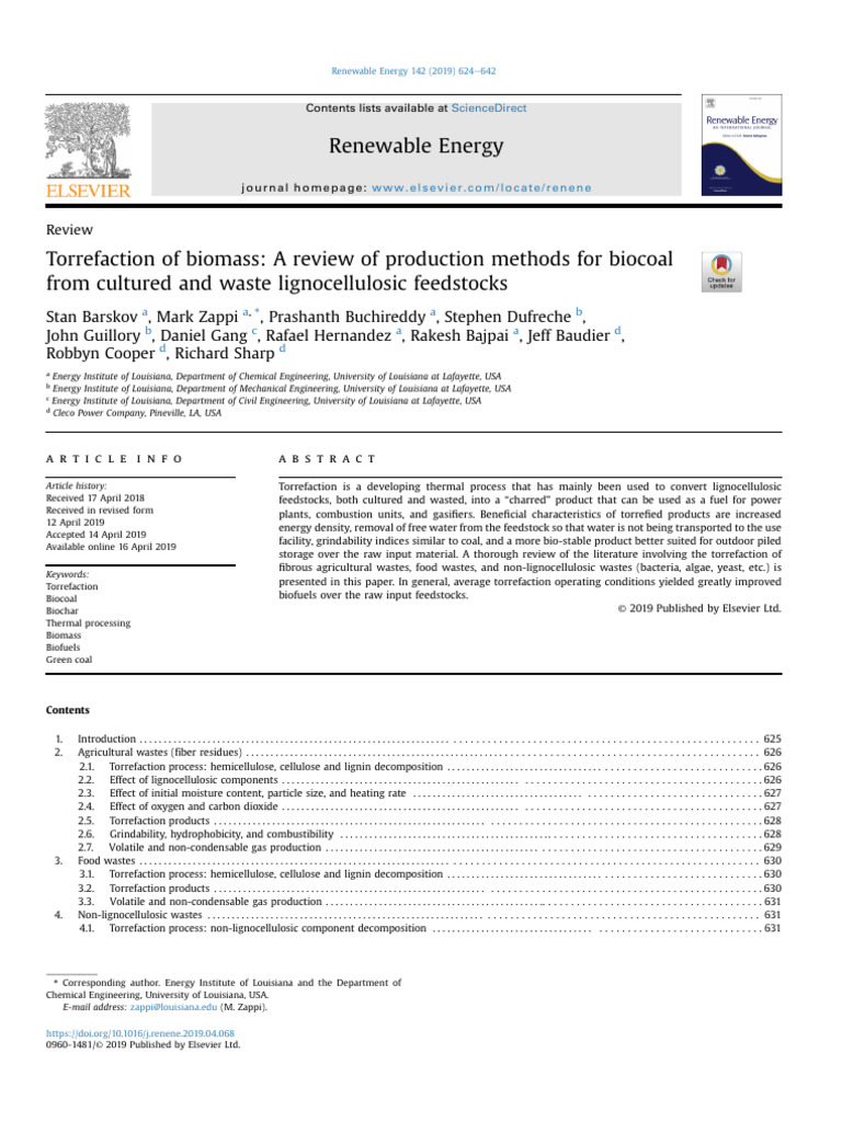 Torrefaction of Biomass a Review of Production Methods for Biocoal From ...