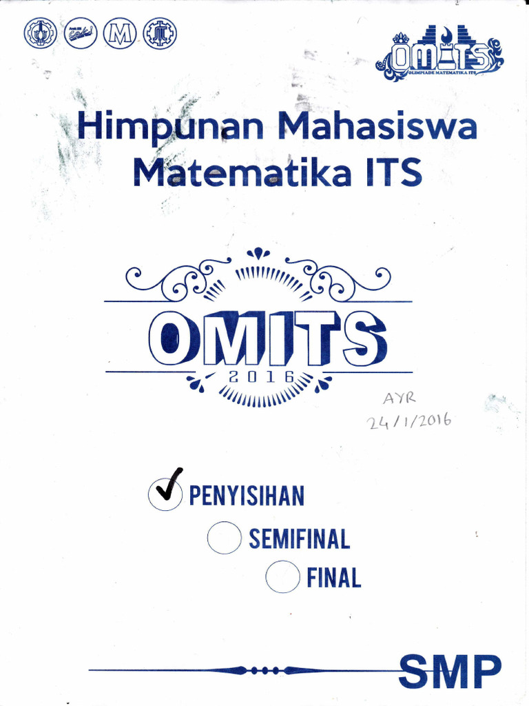 Soal Penyisihan OMITS 2016 | PDF
