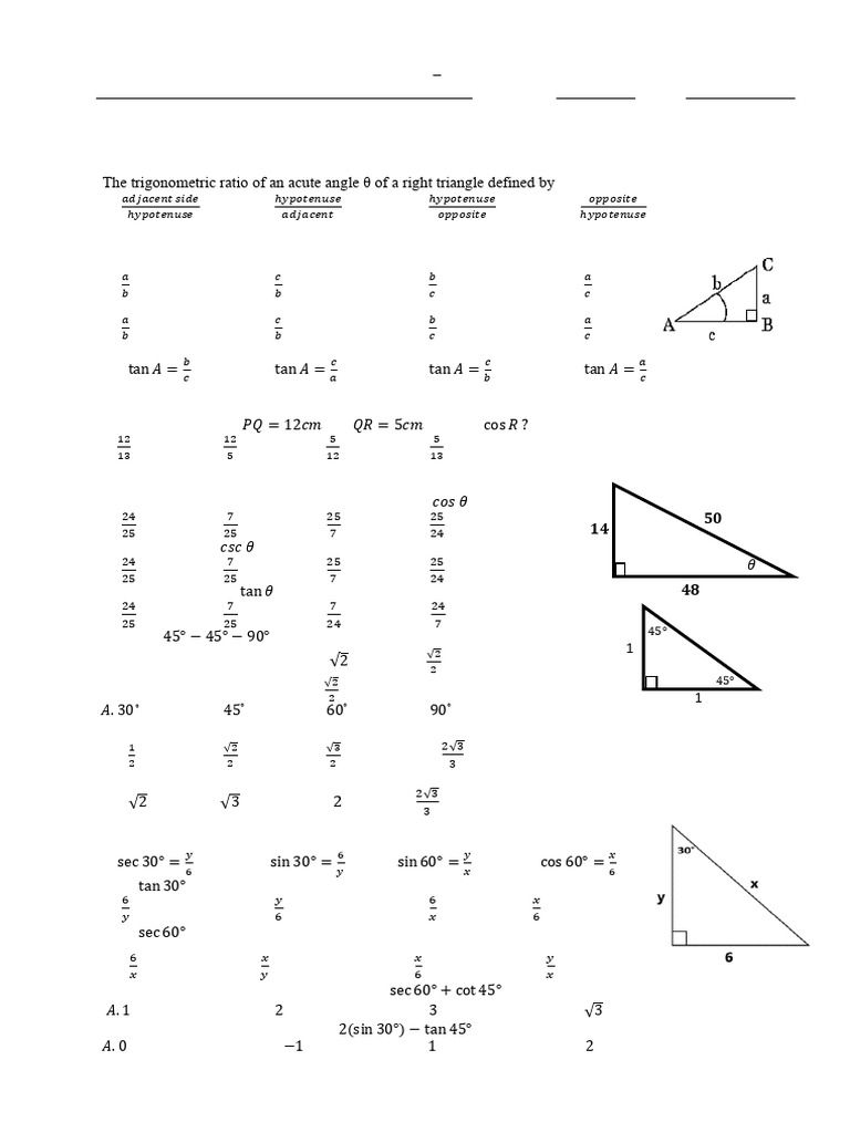 Math9 Long Test q4 Day 1 To 3 | PDF | Trigonometric Functions ...