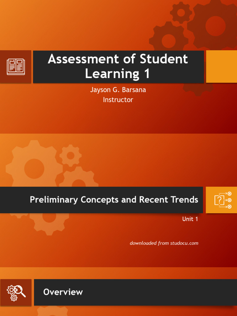 Preliminary Concepts and Recent Trends Assessment 1 | PDF | Educational ...