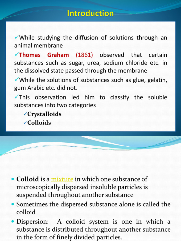 Introduction To Colloidal State | PDF
