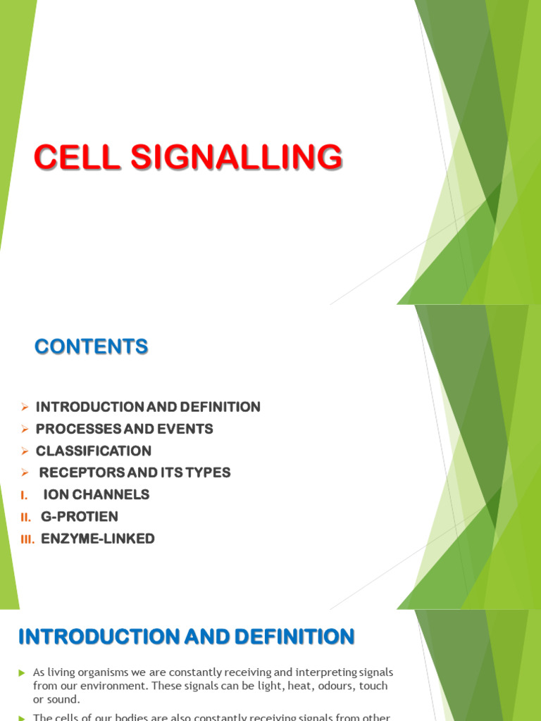 Cell Signalling Final | PDF | Cell Signaling | Signal Transduction