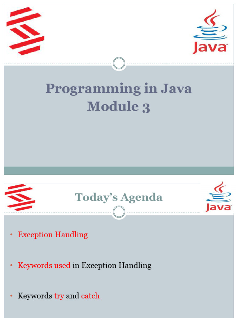Exception Handling | PDF | Method (Computer Programming) | Java ...