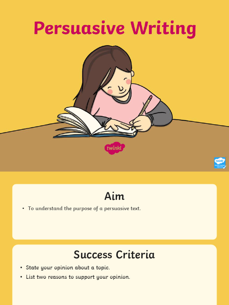 Persuasive Texts Powerpoint | PDF | Argument | Reason
