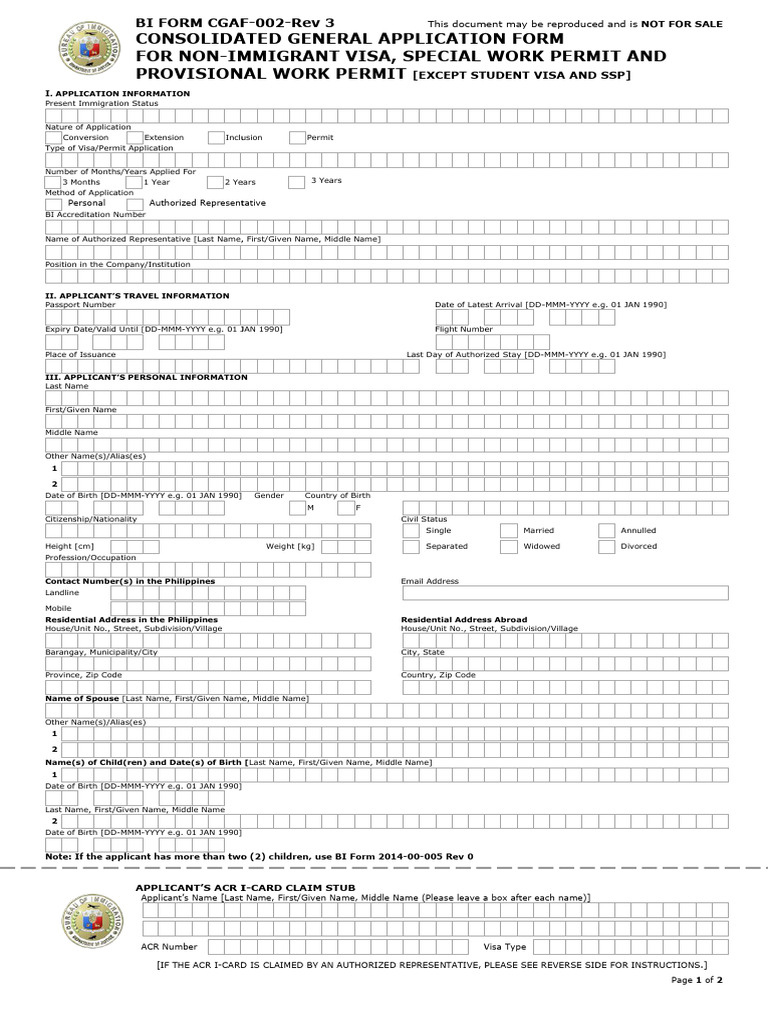 BI-FORM-CGAF-002-Rev-3.1-2 | PDF | Travel Visa | Identity Document