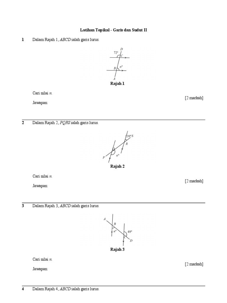 Soalan Matematik Tingkatan 2 Bab 1 - Kecemasan r