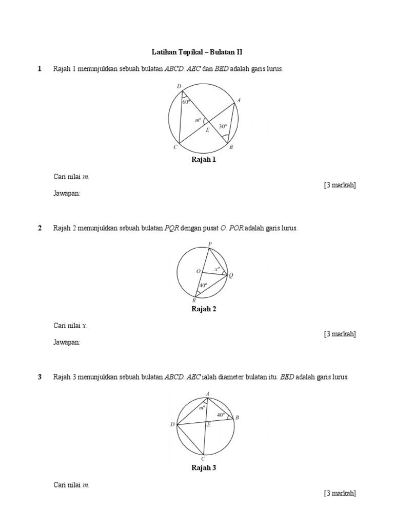 Latihan Topikal Bulatan Ii Pdf