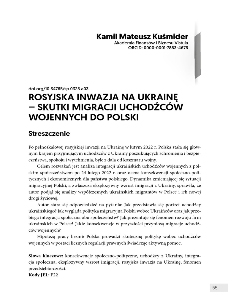 Rosyjska Inwazja Na Ukrainę Skutki | PDF