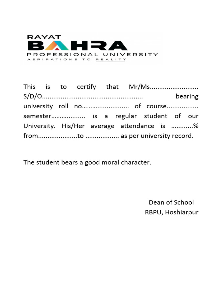 Pms Attendance Format-rbpu | PDF