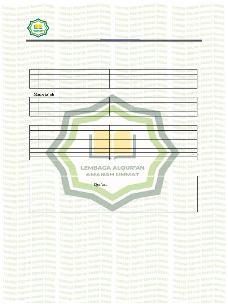 Format Rapor Lembaga Alquran | PDF
