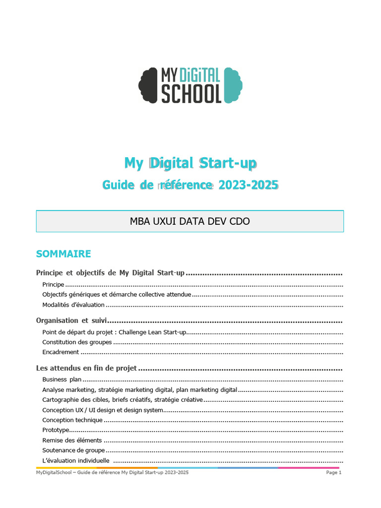 Mdsup m2 Uxui Dev Data Cdo | PDF | Gestion de projet | Commercialisation