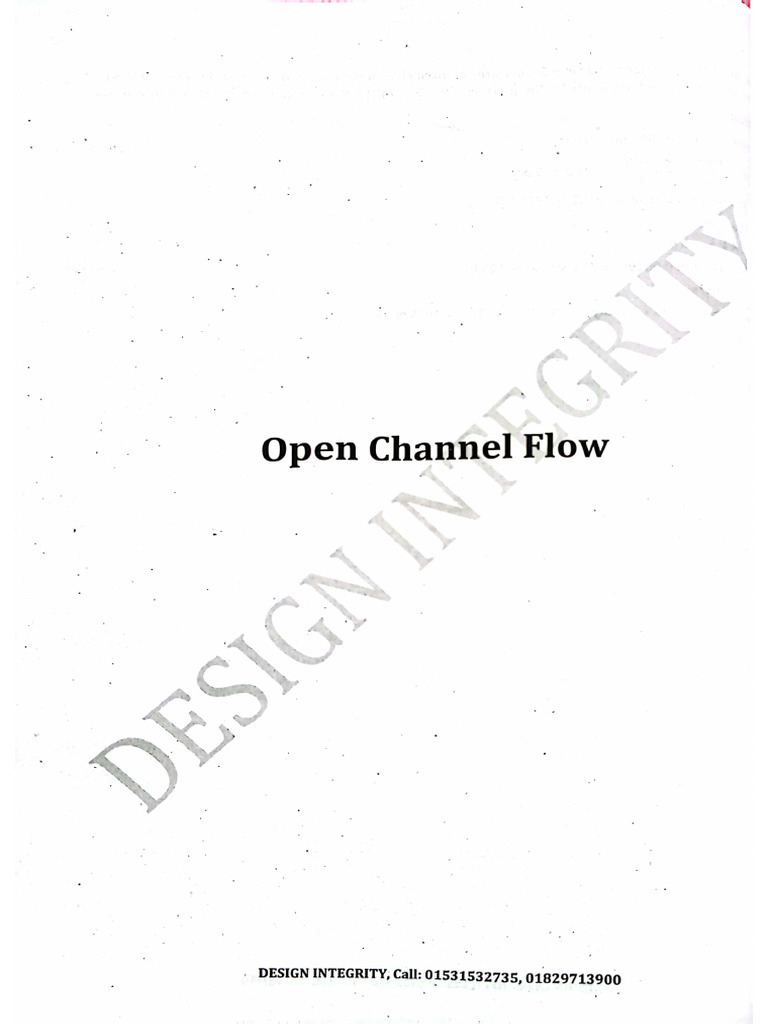 Open Channel Flow | PDF