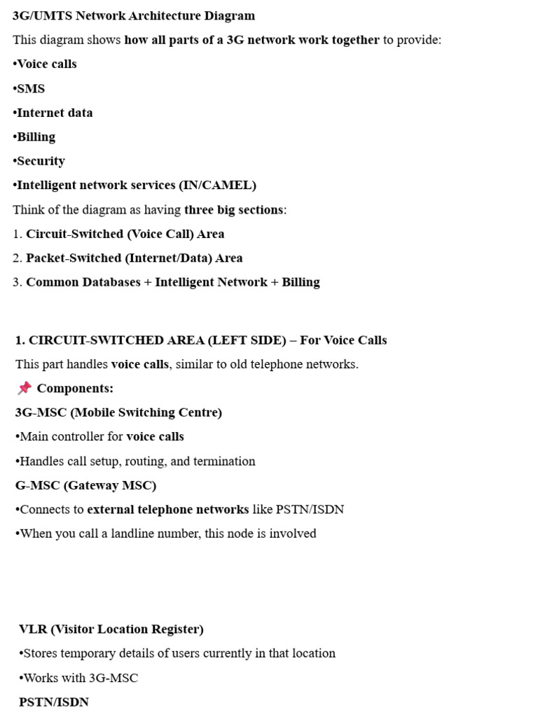 UMTS - 3G Network Architecture | PDF | Computer Engineering | Service ...