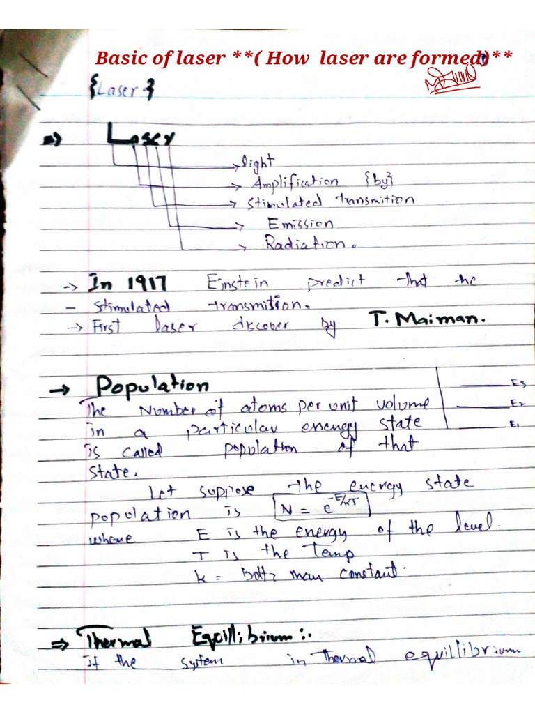 Basic of Laser | PDF