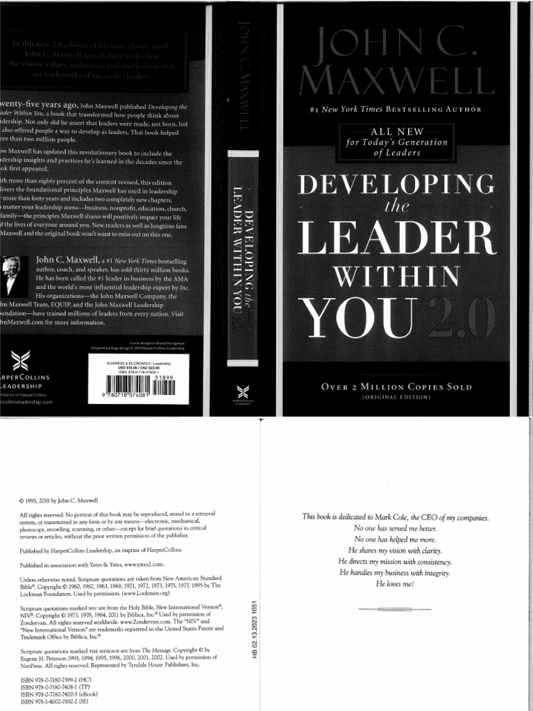 Developing The Leader Within You 2.o - John C. Maxwell | PDF
