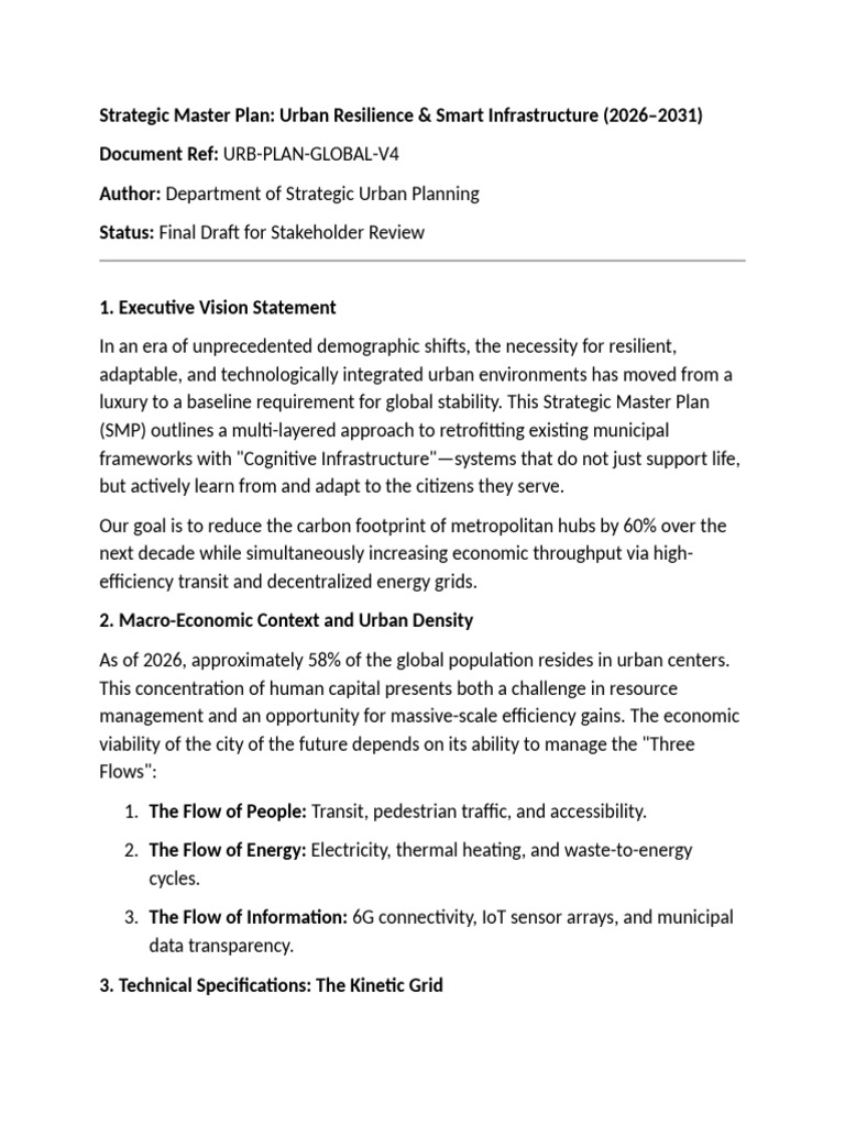 Strategic Master Plan - Urban Resilience & Smart Infrastructure (2026 ...