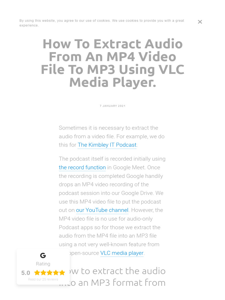 How To Extract Audio From An MP4 Video File To MP3 Using VLC Media ...