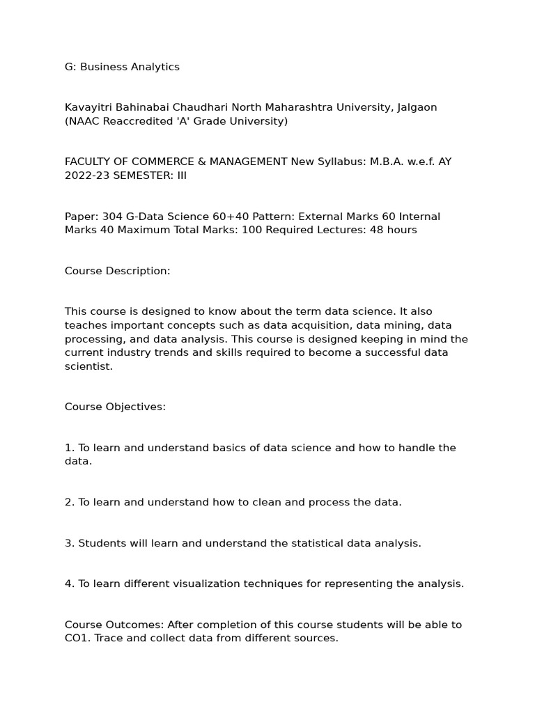 Document | PDF | Data Science | Statistics