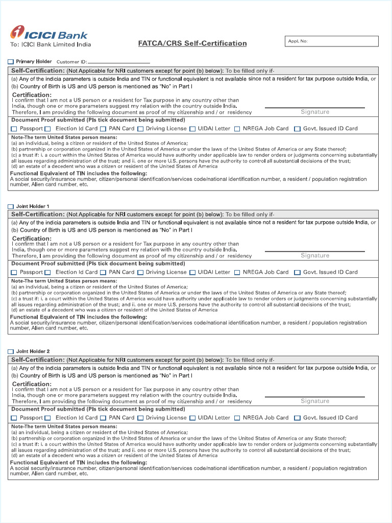 Fatca Declaration 1 2 Pages 2 Cropped | PDF