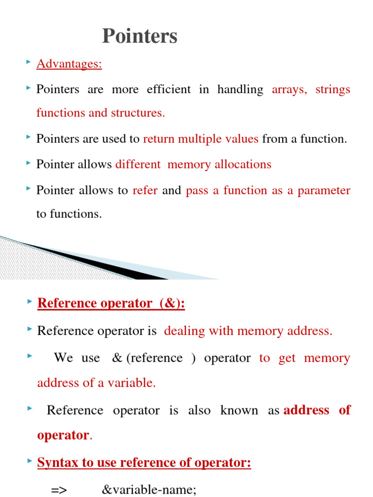 Pointer | PDF | Pointer (Computer Programming) | Data Type