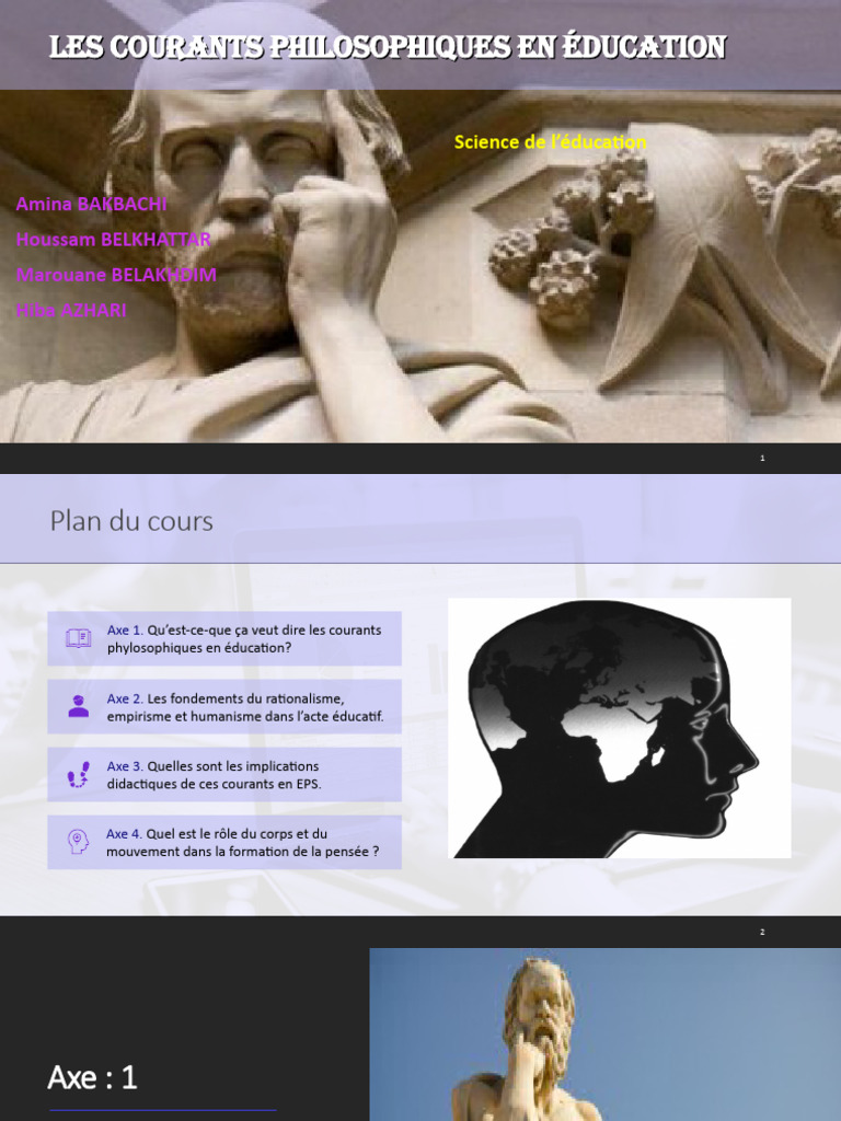 Les Courants Philosophiques en Éducation | PDF | Épistémologie ...
