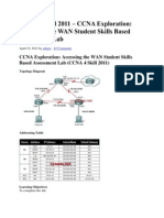 CCNA 4 Skill Based Assessment 2011