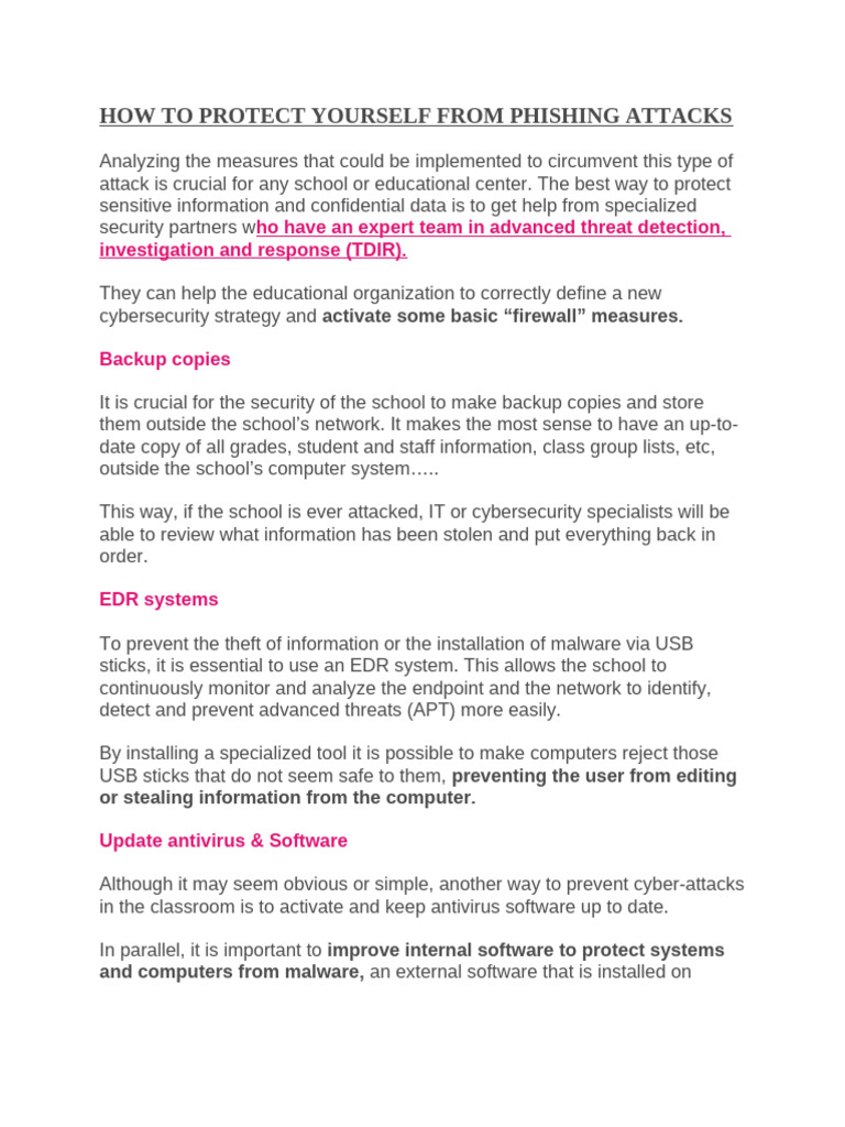 How To Protect Yourself From Phishing Attacks | PDF | Security ...