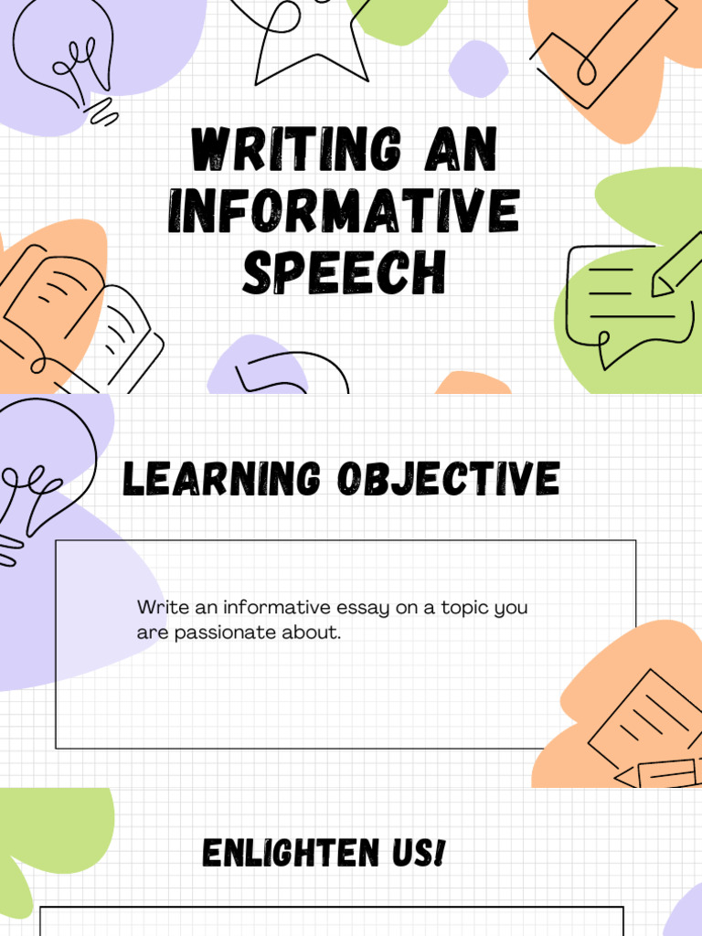 Writing An Informative Speech | PDF | Essays | Psychological Concepts