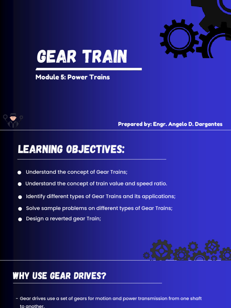 Module 5 Gear Train | PDF | Gear | Kinematics