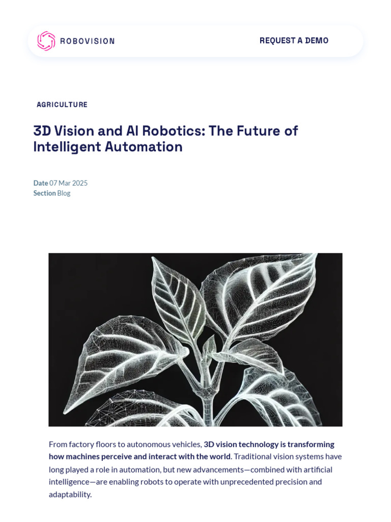 3D Vision and AI Robotics - The Future of Intelligent - Robovision ...