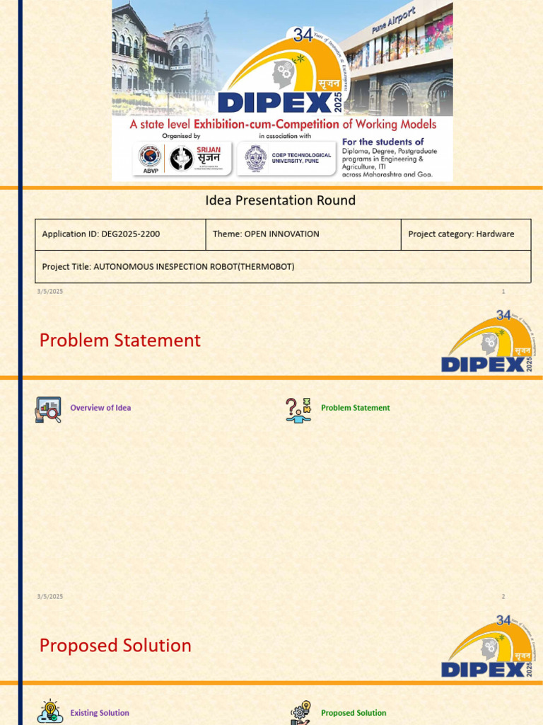 DIPEX 2025 Idea PPT | PDF | Thermography | Robot