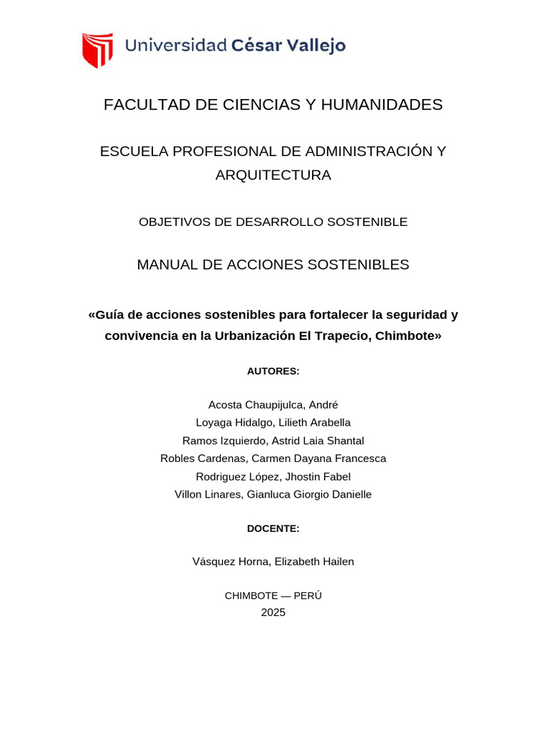 Manual de Acciones Sostenibles 2025 ODS | PDF | Sustentabilidad ...