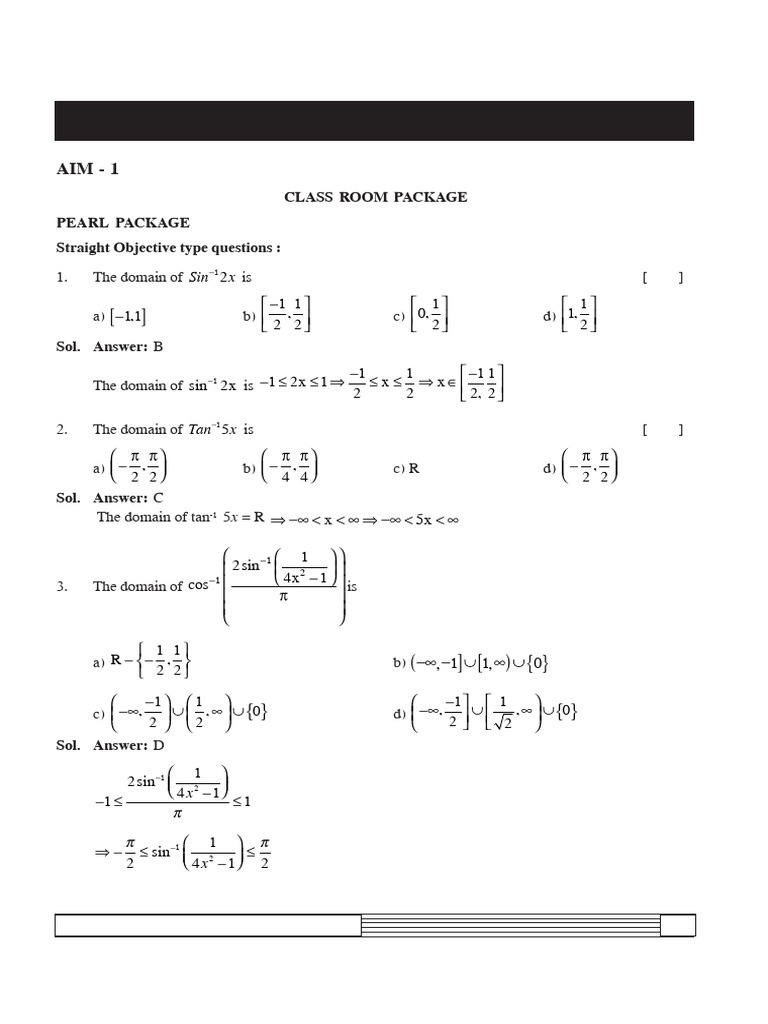 Inverse Trigonometry | PDF | Trigonometry | Triangle Geometry