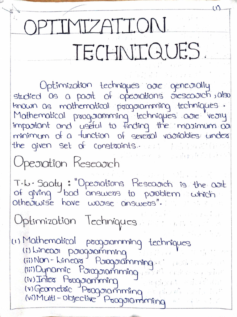 OT Unit 1 | PDF