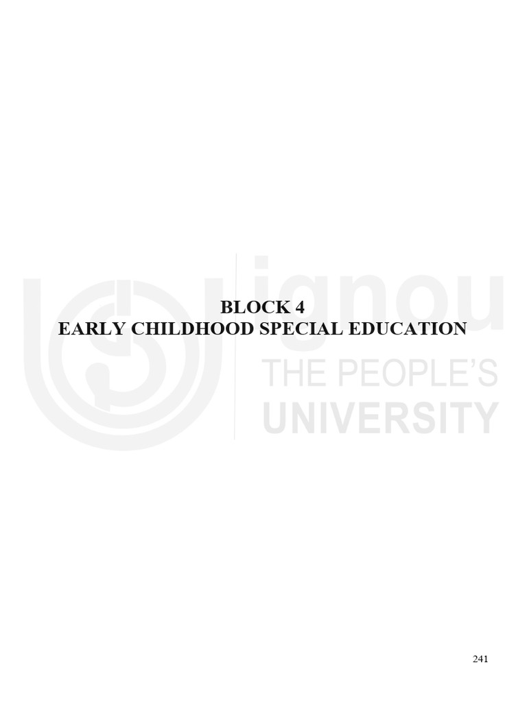 Block 4 | PDF | Individualized Education Program | Special Education