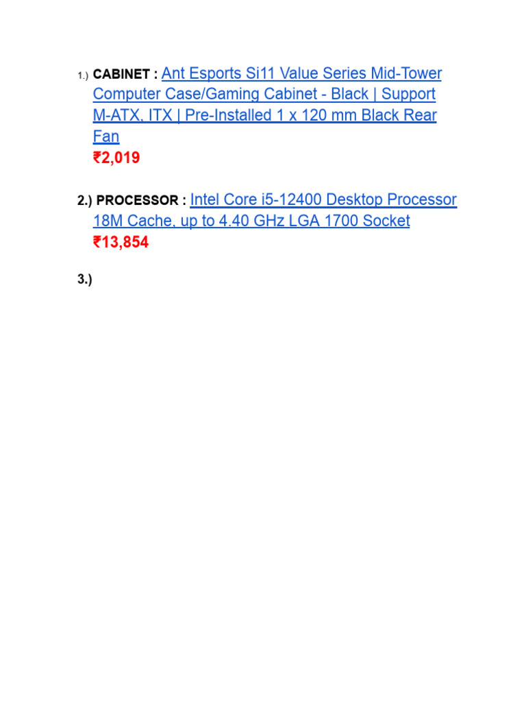 Quotation For PC (Business Use) | PDF