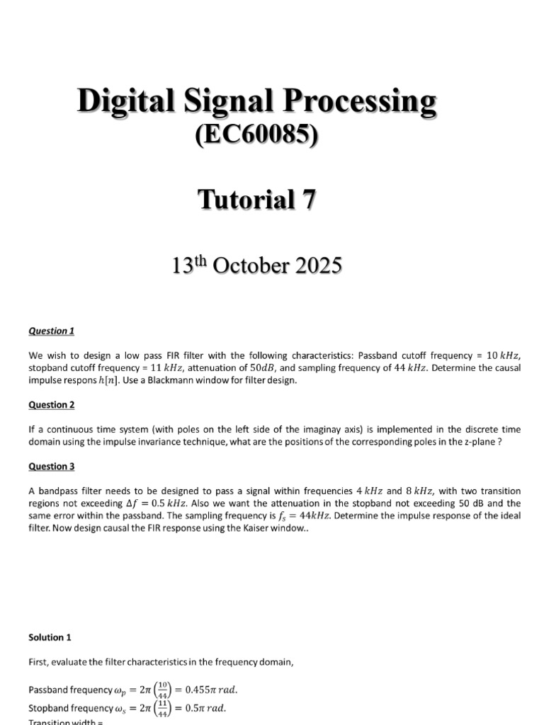 Tutorial 7 | PDF