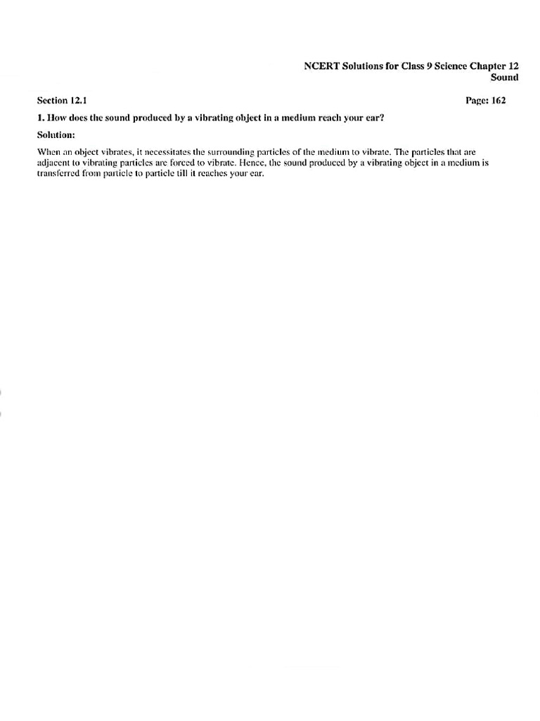 9th Physics Ch.11 Sounds Notes | PDF
